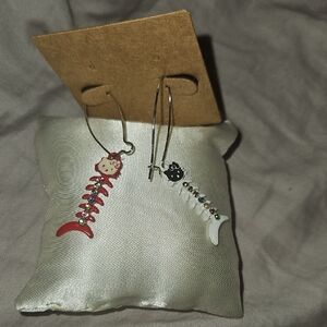 Red and White Hello Kitty Earrings